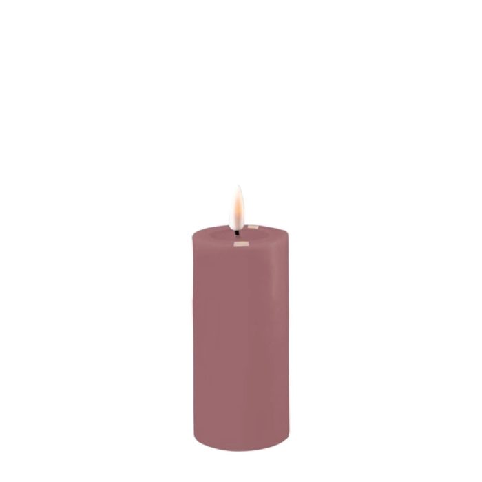 DELUXE HOMEART LED CANDLE REAL FLAME LIGHT PURPLE Ø5CM x 10CM