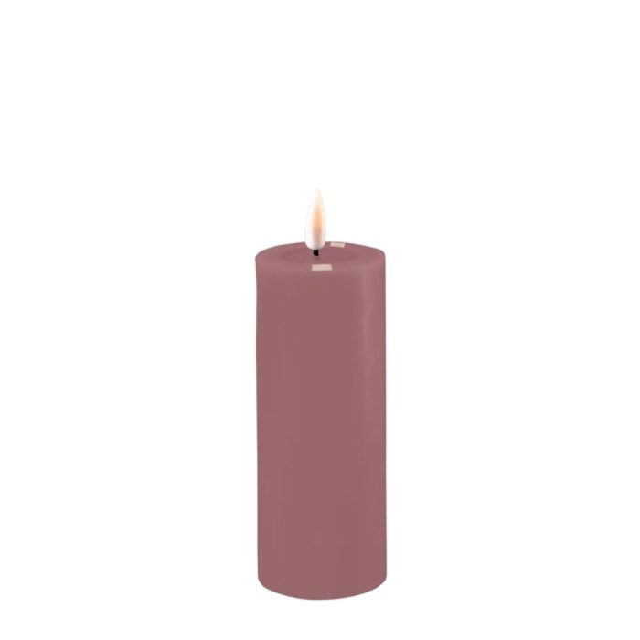 DELUXE HOMEART LED CANDLE REAL FLAME LIGHT PURPLE Ø5CM x 12.5CM