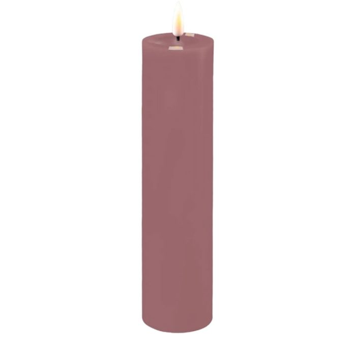 DELUXE HOMEART LED CANDLE REAL FLAME LIGHT PURPLE Ø5CM x 20CM