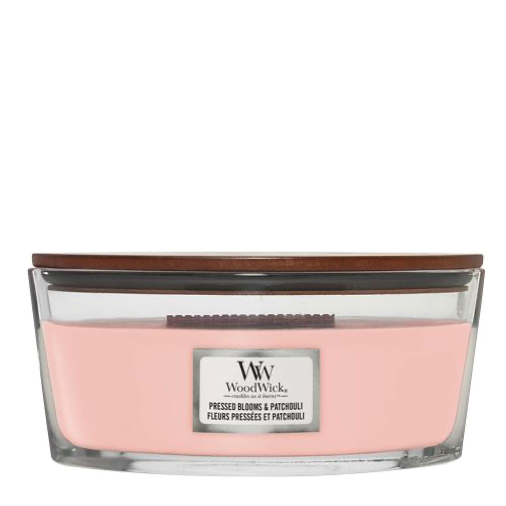 WOODWICK PRESSED BLOOMS & PATCHOULI ELLIPSE CANDLE