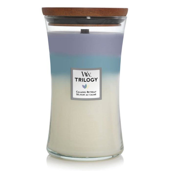WOODWICK CALMING RETREAT LARGE CANDLE TRILOGY