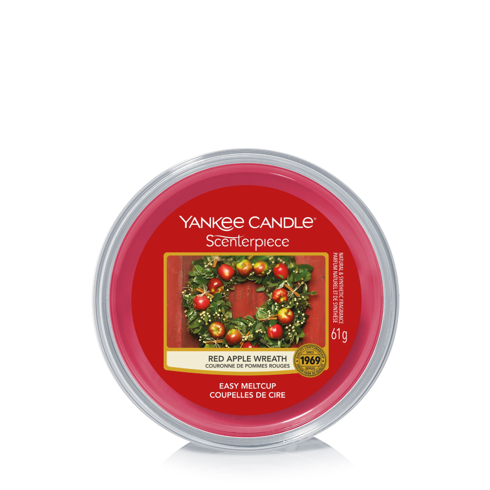 YANKEE CANDLE RED APPLE WREATH SCENTERPIECE MELTCUP