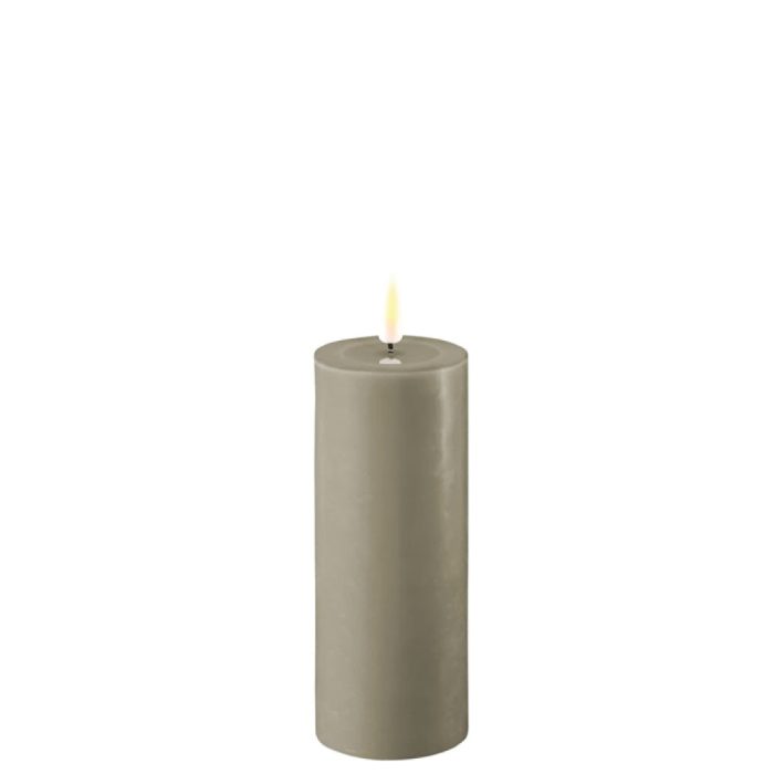 DELUXE HOMEART LED CANDLE REAL FLAME SAND Ø5CM x 12.5CM