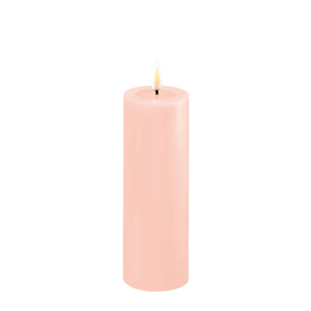 DELUXE HOMEART LED CANDLE REAL FLAME LIGHT PINK Ø5CM x 15CM