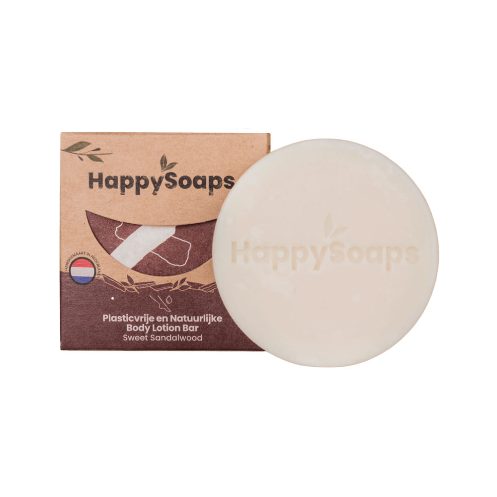 HAPPY SOAPS BODY LOTION BAR SWEET SANDELWOOD 65 GRAM