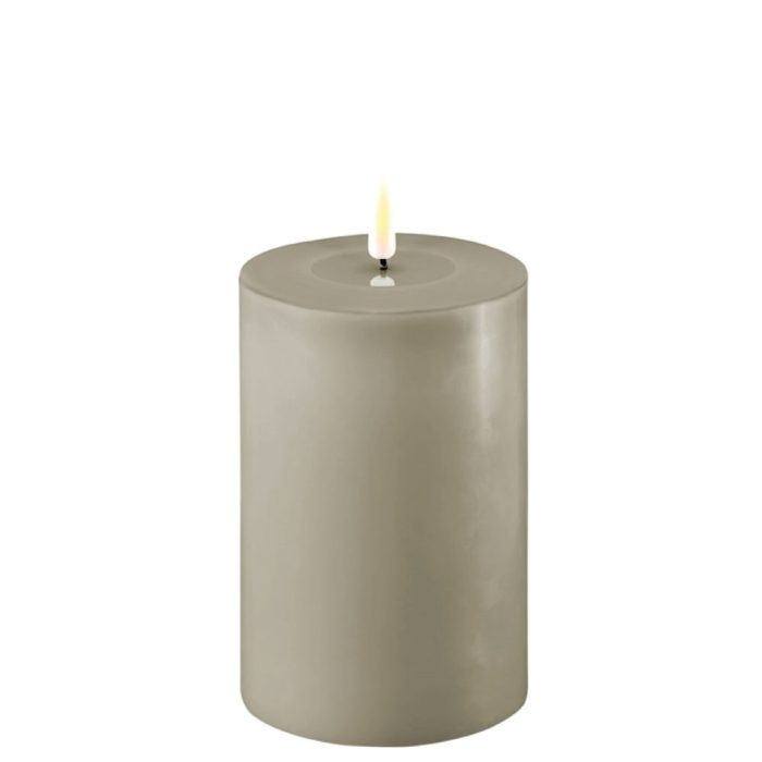 DELUXE HOMEART LED CANDLE REAL FLAME SAND Ø10CM x 15CM