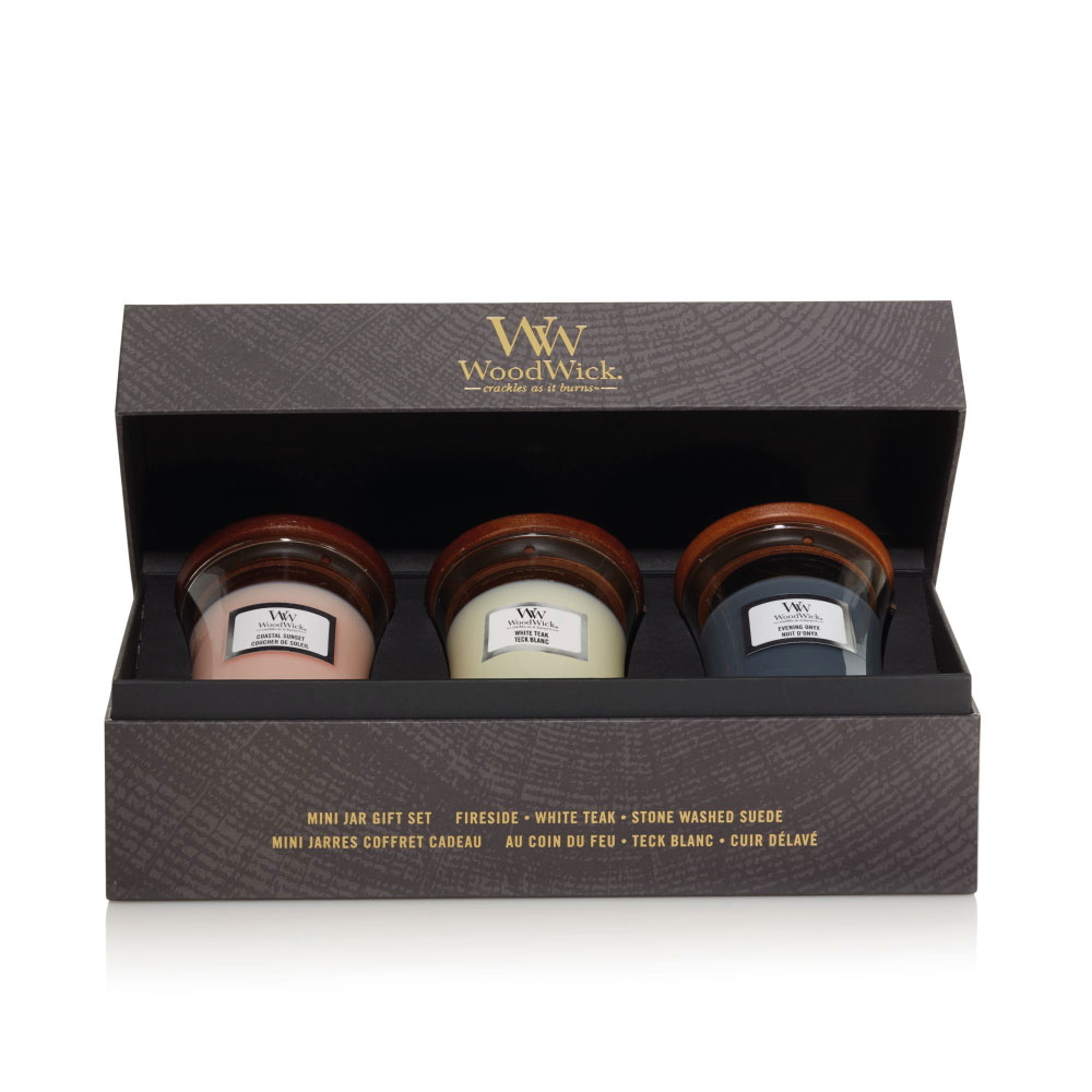 WOODWICK DELUXE GIFT SET MINI JAR FLORAL