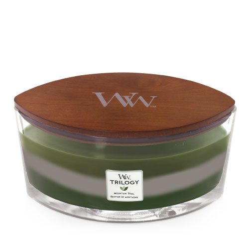 WOODWICK TRILOGY MOUNTAIN TRAIL ELLIPSE CANDLE