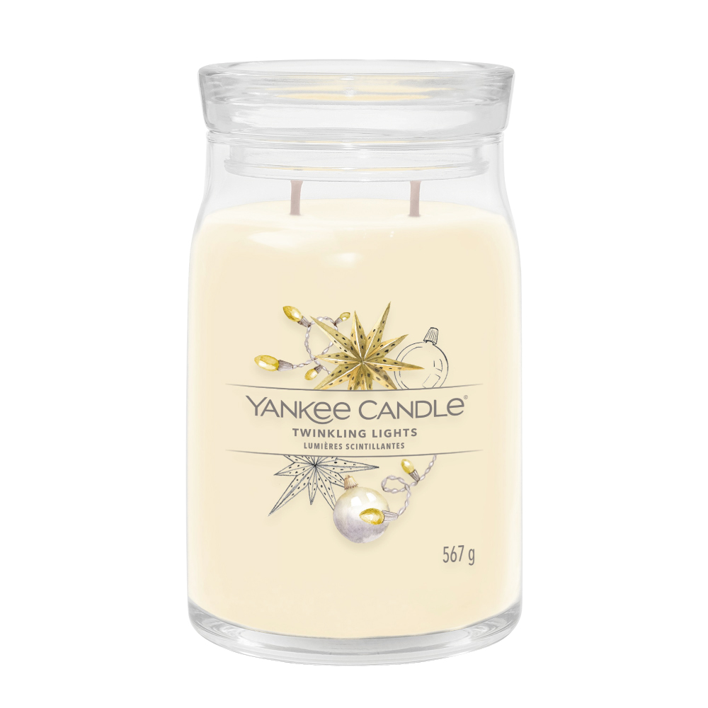 YANKEE CANDLE TWINKLING LIGHTS SIGNATURE LARGE CANDLE
