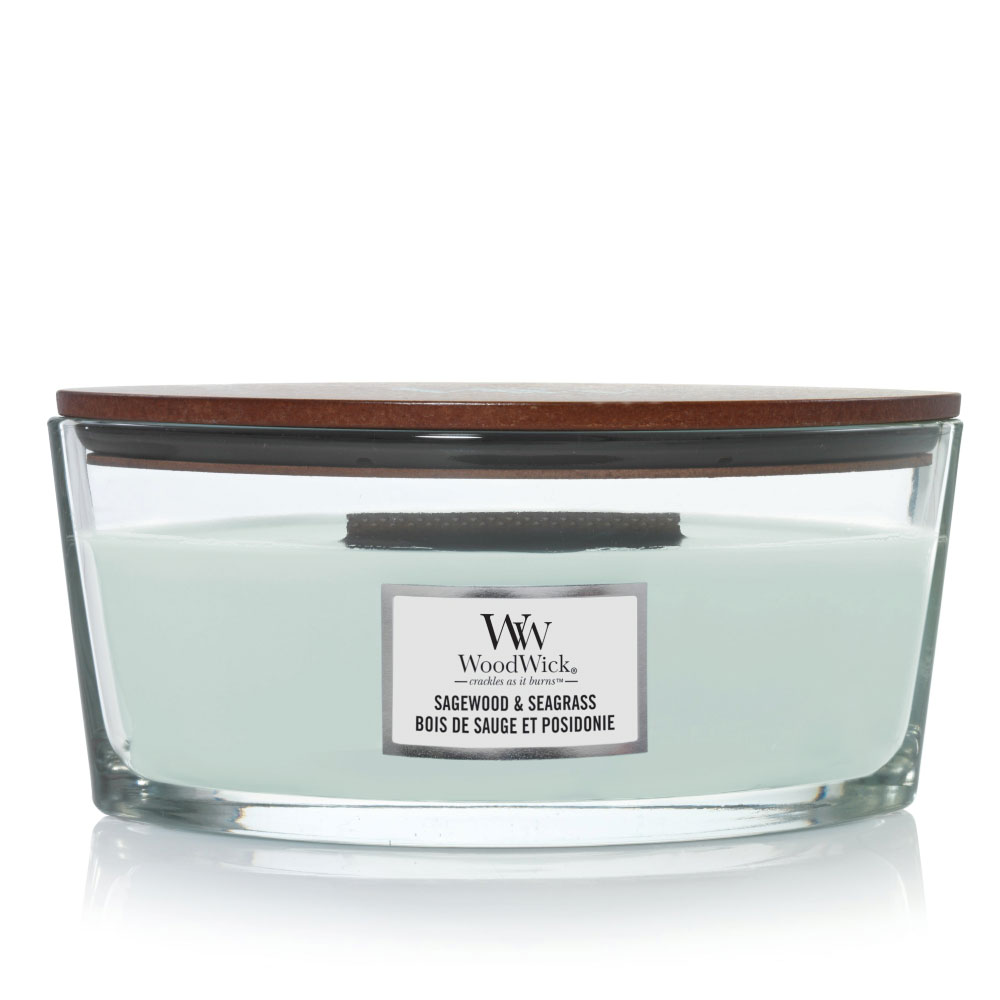 WOODWICK SAGEWOOD & SEAGRASS ELLIPSE CANDLE