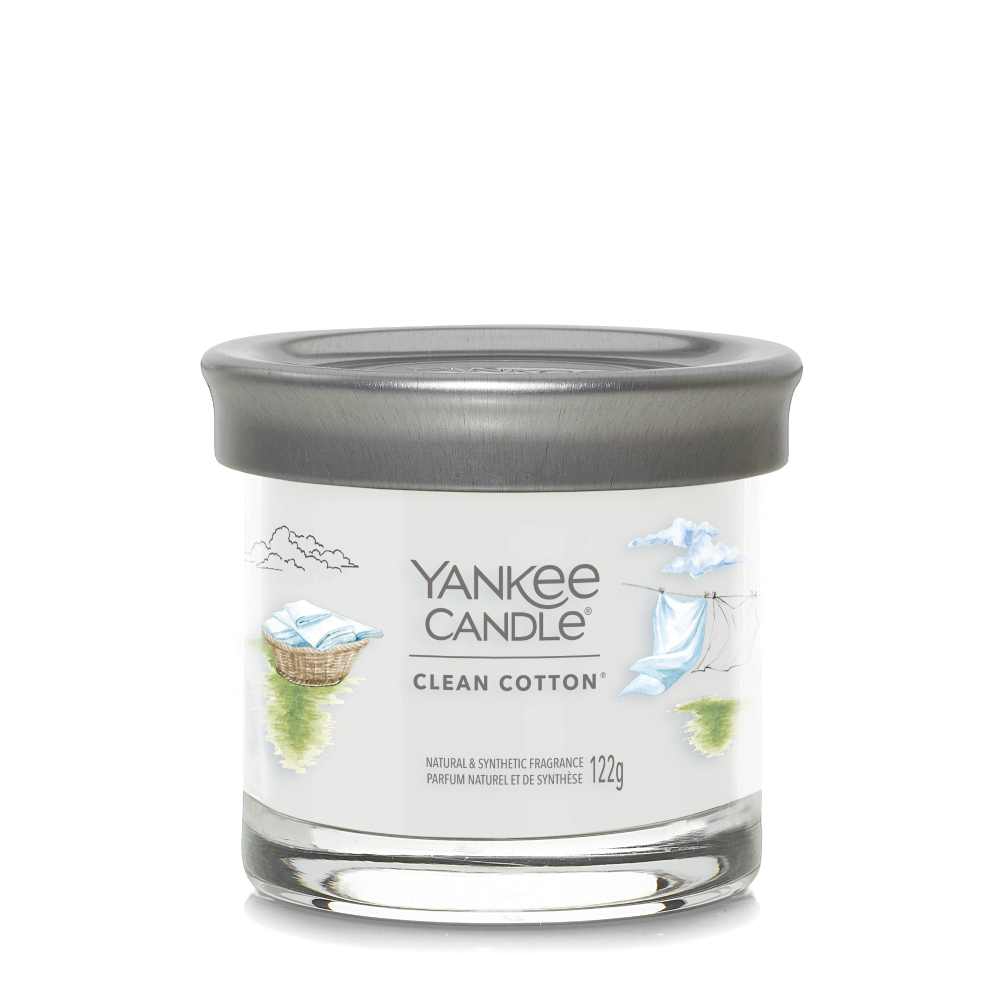 YANKEE CANDLE CLEAN COTTON SIGNATURE SMALL TUMBLER