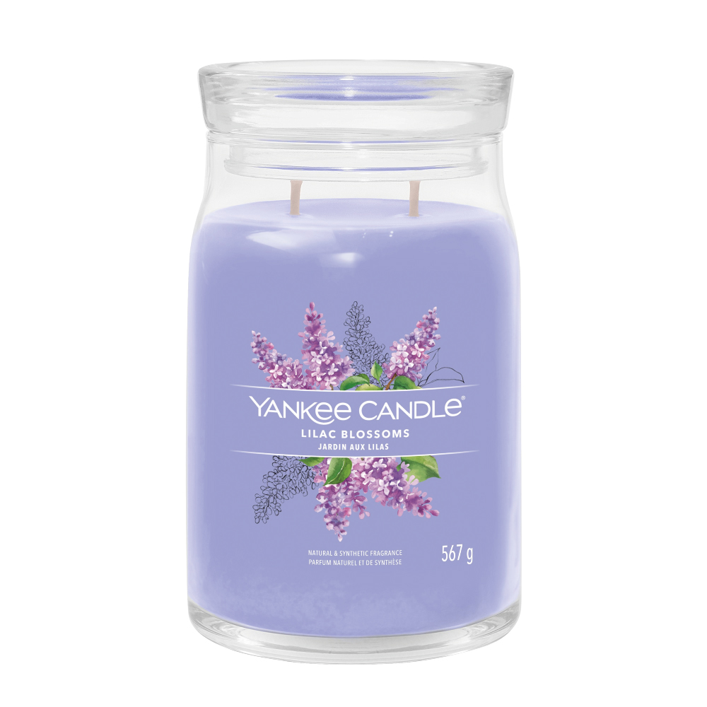 YANKEE CANDLE LILAC BLOSSOMS SIGNATURE 2-WICK LARGE CANDLE