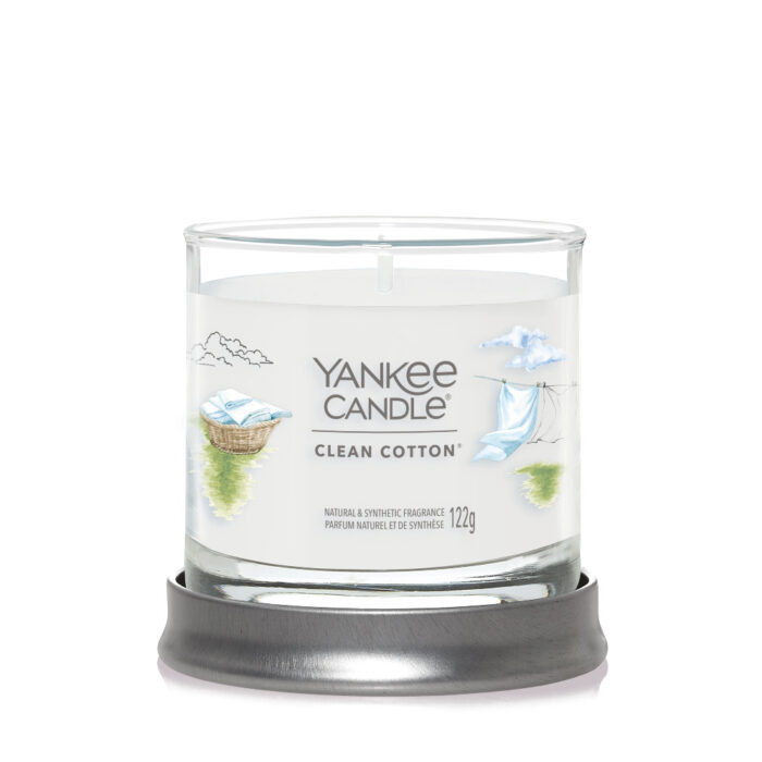 YANKEE CANDLE CLEAN COTTON SIGNATURE SMALL TUMBLER