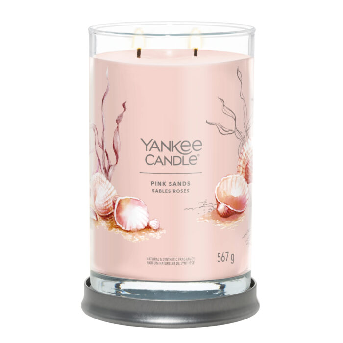 YANKEE CANDLE PINK SANDS SIGNATURE 2-WICK LARGE TUMBLER