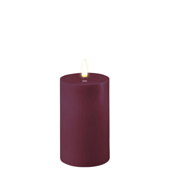 DELUXE HOMEART LED CANDLE REAL FLAME VIOLET Ø7.5CM x 12.5CM