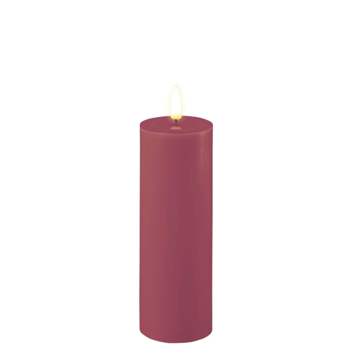 DELUXE HOMEART LED CANDLE REAL FLAME MAGENTA Ø5CM x 15CM