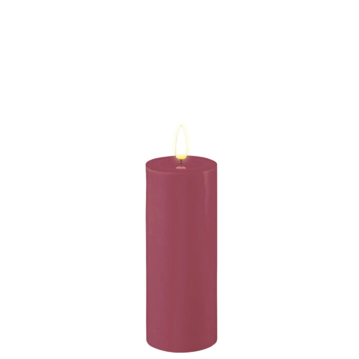 DELUXE HOMEART LED CANDLE REAL FLAME MAGENTA Ø5CM x 12.5CM