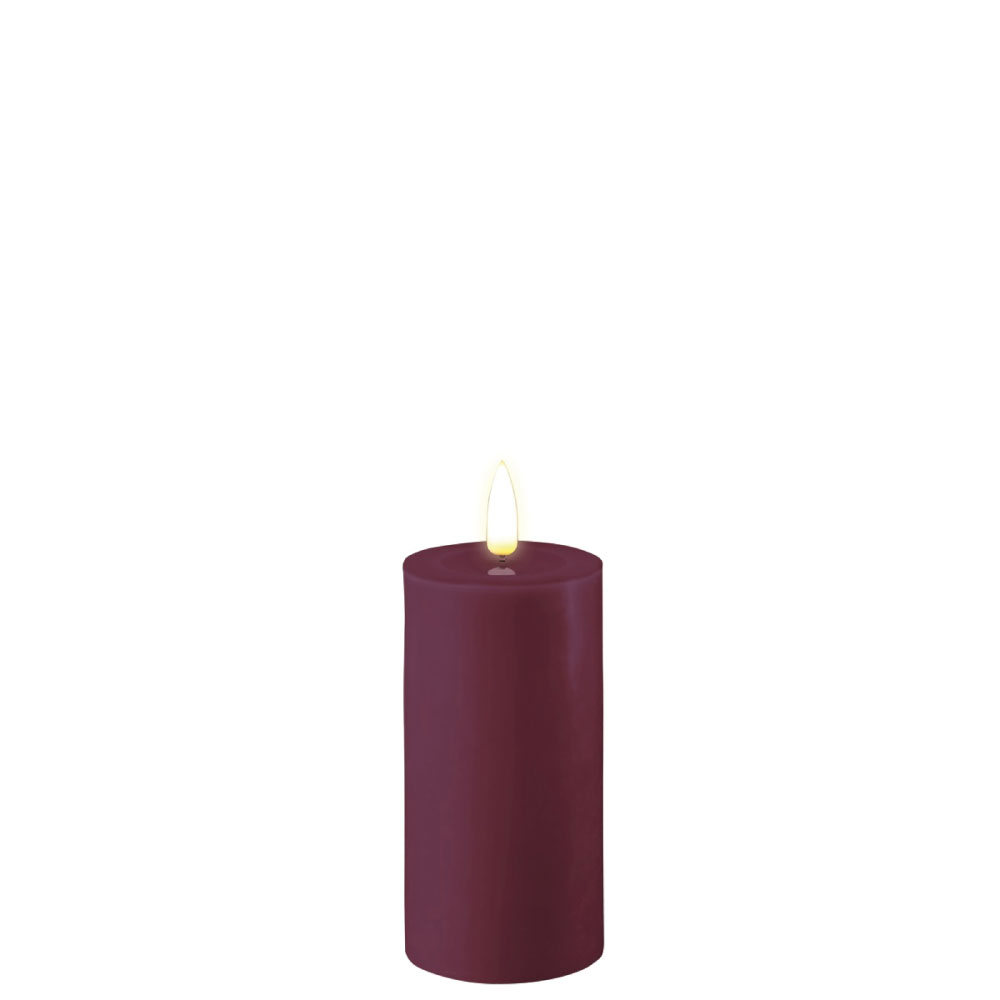 DELUXE HOMEART LED CANDLE REAL FLAME VIOLET Ø5CM x 10CM