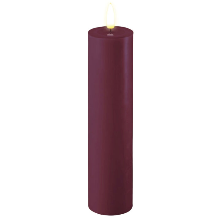 DELUXE HOMEART LED CANDLE REAL FLAME VIOLET Ø5CM x 20CM