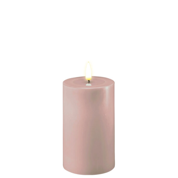 DELUXE HOMEART LED CANDLE REAL FLAME ROSE Ø7.5CM x 12.5CM