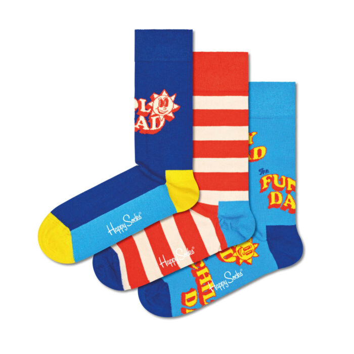 HAPPY SOCKS - FATHER OF THE YEAR GIFT SET- 3-PACK - MAAT 36-40