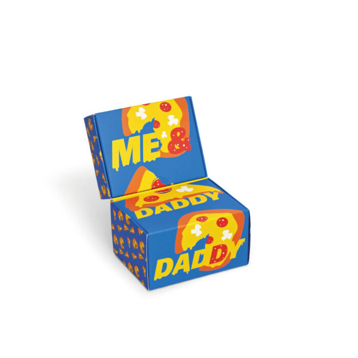 HAPPY SOCKS - DADDY & ME PIZZA GIFT SET- 2-PACK - MAAT 41-46 & 0-12MND