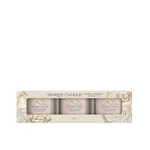 YANKEE CANDLE WARM CASHMERE SIGNATURE FILLED VOTIVE 3-PACK GIFT SET