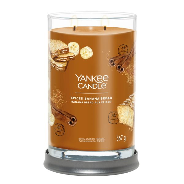 YANKEE CANDLE SPICED BANANA BREAD SIGNATURE 2-WICK LARGE TUMBLER