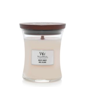 WOODWICK WHITE HONEY MEDIUM CANDLE