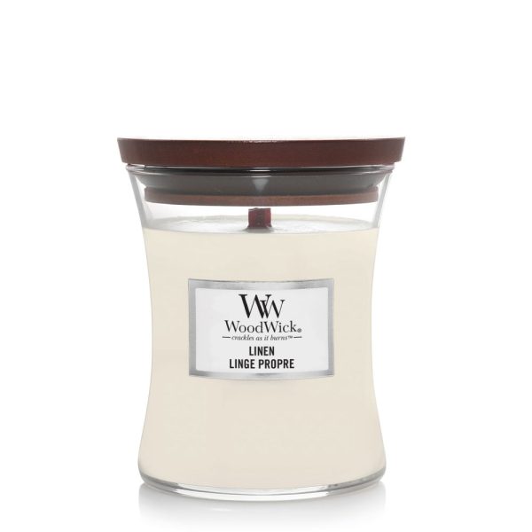 WOODWICK LINEN MEDIUM CANDLE
