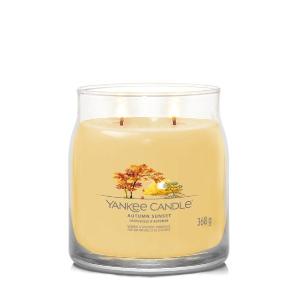 YANKEE CANDLE AUTUMN SUNSET SIGNATURE 2-WICK MEDIUM JAR