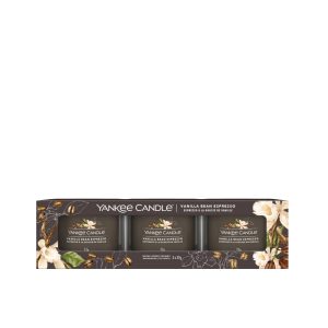 YANKEE CANDLE VANILLA BEAN ESPRESSO SIGNATURE FILLED VOTIVE 3-PACK GIFT SET