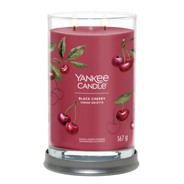 YANKEE CANDLE BLACK CHERRY SIGNATURE 2-WICK LARGE TUMBLER