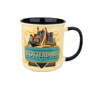 ROTTERDAM BEKER VINTAGE SKYLINE BLAUW