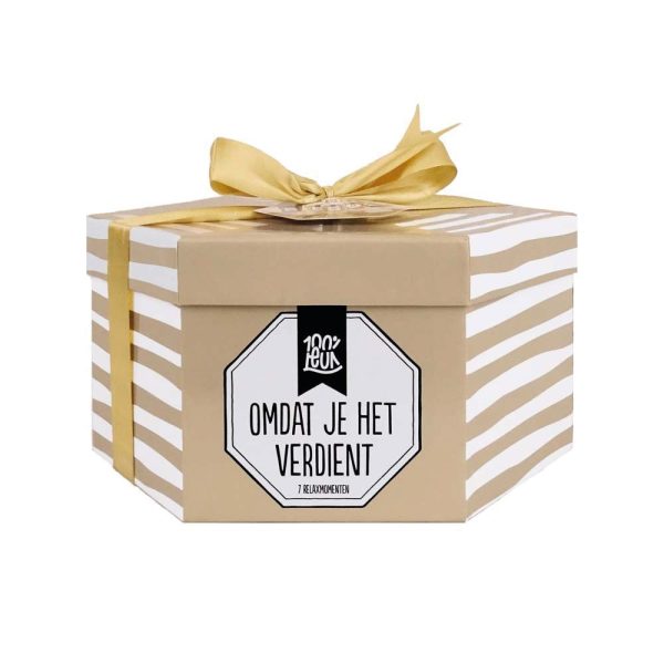 100% LEUK - CADEAUPAKKET - OMDAT JE HET VERDIENT