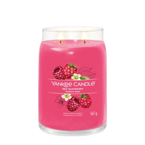 YANKEE CANDLE RED RASPBERRY SIGNATURE 2-WICK LARGE JAR