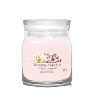 YANKEE CANDLE PINK CHERRY & VANILLA SIGNATURE 2-WICK MEDIUM JAR