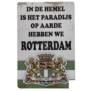 ROTTERDAM METALEN WANDBORD PARADIJS