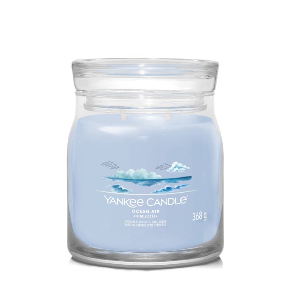 YANKEE CANDLE OCEAN AIR SIGNATURE 2-WICK MEDIUM JAR