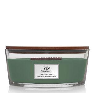 WOODWICK MINT LEAVES AND OAK ELLIPSE CANDLE