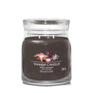 YANKEE CANDLE BLACK COCONUT SIGNATURE 2-WICK MEDIUM JAR