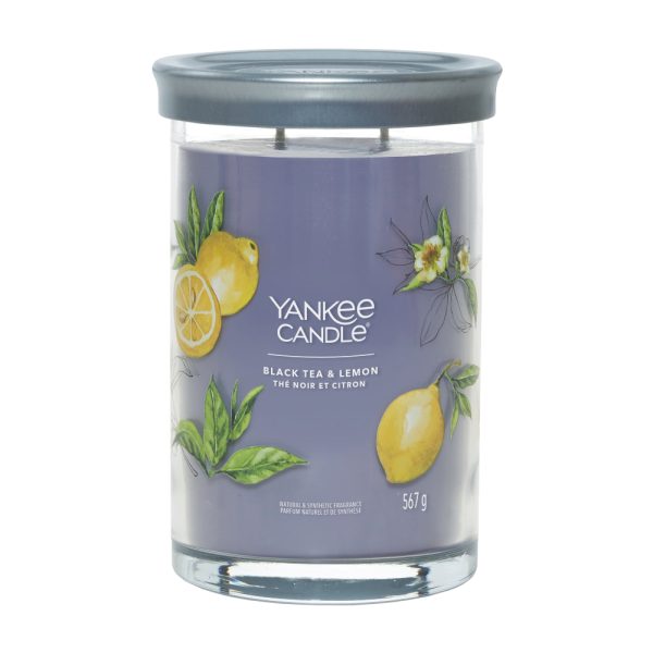 YANKEE CANDLE BLACK TEA & LEMON SIGNATURE 2-WICK LARGE TUMBLER