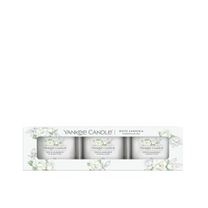 YANKEE CANDLE WHITE GARDENIA SIGNATURE FILLED VOTIVE 3-PACK GIFT SET