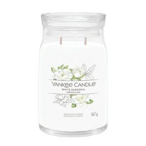 YANKEE CANDLE WHITE GARDENIA SIGNATURE 2-WICK LARGE JAR