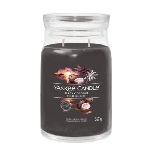 YANKEE CANDLE BLACK COCONUT SIGNATURE 2-WICK LARGE JAR