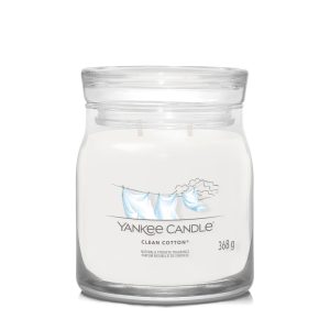 YANKEE CANDLE CLEAN COTTON SIGNATURE 2-WICK MEDIUM JAR