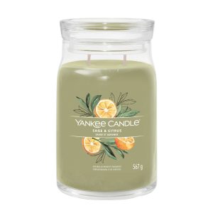 YANKEE CANDLE SAGE & CITRUS SIGNATURE 2-WICK LARGE JAR