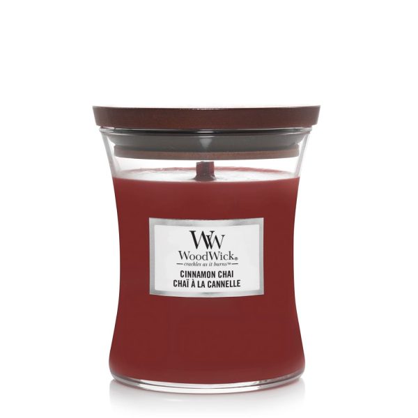 WOODWICK CINNAMON CHAI MEDIUM CANDLE