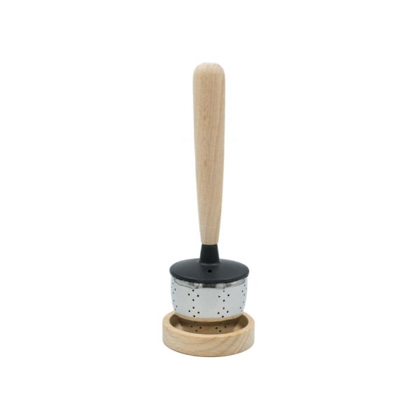 ARELO - ACCESSOIRES - THEEZEEFJE MET HOUTEN HANDVAT EN UITLEKSCHAALTJE