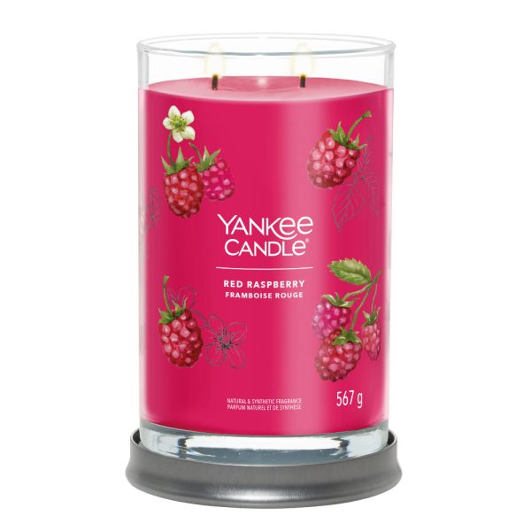 YANKEE CANDLE RED RASPBERRY SIGNATURE 2-WICK LARGE TUMBLER